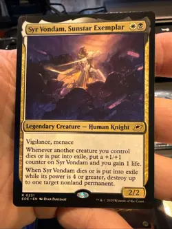 Syr Vondam, Sunstar Exemplar Edge of Eternities Regular 231 NM - Image 1