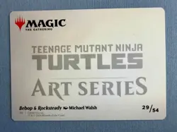 Bebop & Rocksteady Art Card (29/54) NM - Teenage Mutant Ninja Turtles MTG TMNT - Image 2