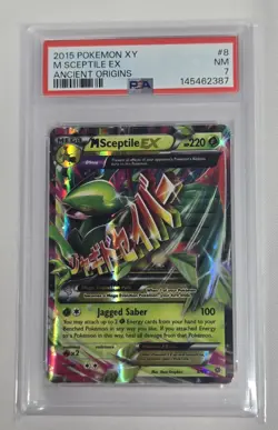 POKEMON 2015 Ancient Origins XY M SCEPTILE EX #8 PSA 7 - Image 1
