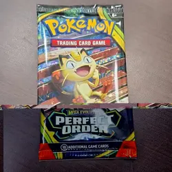 Pokemon Mega Evolution Perfect Order Booster Pack 10 Cards English - Image 1