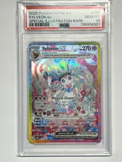Pokemon Sylveon ex Sv: Prismatic Evolutions Holo Rare 156/131 270 HP PSA 10 - Image 1