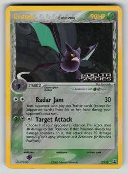 Crobat 2/113 Holo Rare Delta Species Pokemon Reverse Holo LP - Image 1