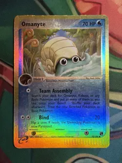 Omanyte 70/100 EX Sandstorm E Series Reverse Holo Pokemon Trading Card LP - Image 2