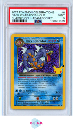 DARK GYARADOS-HOLO CLASSIC COLL-TEAM ROCKET POKEMON CELEB 2021 8 PSA 9 - Image 1