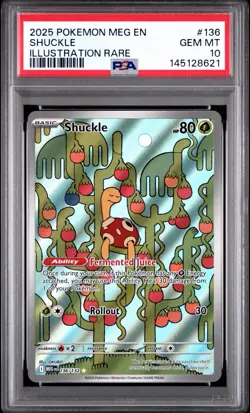 Shuckle PSA 10 English Pokemon Card 136/132 Mega Evolution 2025 IR - Image 1