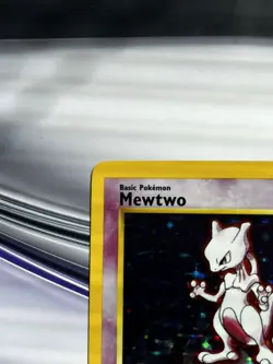 1999 POKEMON BASE SET UNLIMITED #10 MEWTWO-HOLO NM/NP Great Looking Card - Image 2