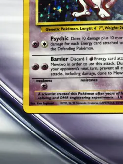 1999 POKEMON BASE SET UNLIMITED #10 MEWTWO-HOLO NM/NP Great Looking Card - Image 4