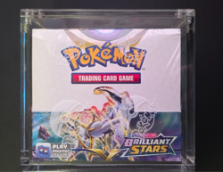 Pokemon Brilliant Stars Factory Sealed Sword & Shield Booster Box. Acrylic Case - Image 1