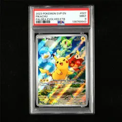 PSA 9 MINT 2023 Pokemon ENG Pikachu G SVPen #027 Promo(4) - Image 1