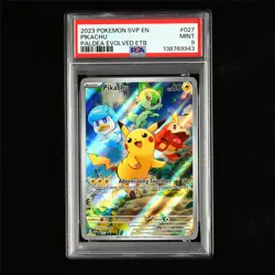PSA 9 MINT 2023 Pokemon ENG Pikachu G SVPen #027 Promo(4) - Image 2