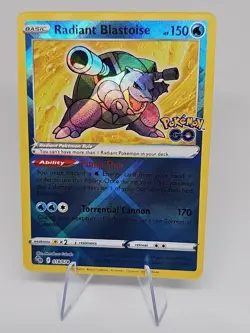 Radiant Blastoise 018/078 Pokemon GO Holo NM - Image 1