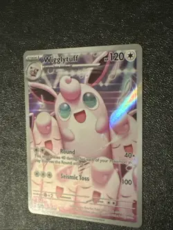Pokemon TCG Mega Evolution Phantasmal Flames Wigglytuff Full Art Holo 105/094 - Image 3