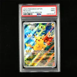 PSA 9 MINT 2023 Pokemon ENG Pikachu G SVPen #027 Promo(3) - Image 1