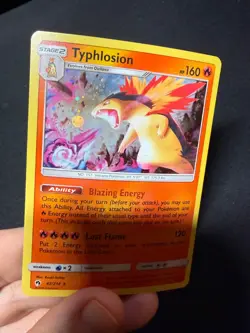 Pokemon Card TYPHLOSION COSMOS HOLO 42 Lost Thunder Australia Exclusive LP - Image 5
