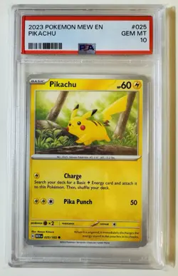2023 POKEMON MEW EN PIKACHU #025 PSA 10 GEM MT - Image 1