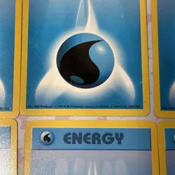 Lot of 6 Pokemon TCG Base Set Shadowless Water Energy #102 LP or better - Image 2