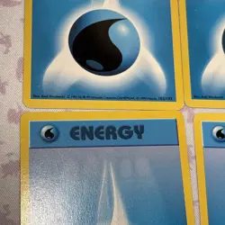 Lot of 6 Pokemon TCG Base Set Shadowless Water Energy #102 LP or better - Image 3
