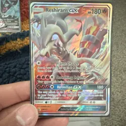 Pokemon Reshiram GX SM137 Sun & Moon Full Art Holo Ultra Rare Card HP180 English - Image 1