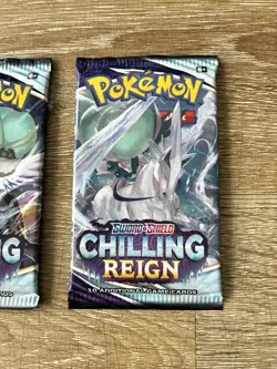 Pokemon TCG Chilling Reign Booster Pack Lot of 3 Sealed Sword & Shield - Image 4