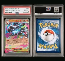2025 POKEMON PFL EN-PHANTASMAL FLAMES #013 MEGA CHARIZARD X EX PSA 10 - Image 3