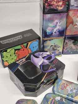 2023 2024 Pokemon Empty Collector Tin Box Large Lot - Image 2