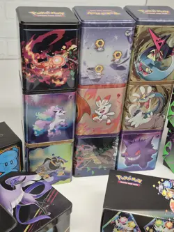 2023 2024 Pokemon Empty Collector Tin Box Large Lot - Image 4