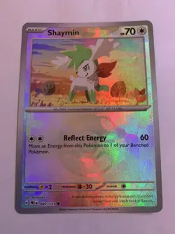 Pokemon TCG Shaymin Masterball Prismatic Evolutions Reverse Holo Card 087/131 - Image 1