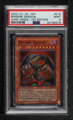 Berserk Dragon 1st Ed. YuGiOh Dark Crisis PSA 9 MINT 2003 - Image 1