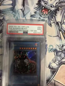 Yu-Gi-Oh! The Masked Beast LON-001 1st Edition PSA 9 - Image 2