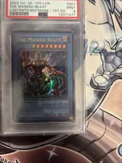 Yu-Gi-Oh! The Masked Beast LON-001 1st Edition PSA 9 - Image 5