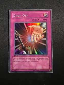 Drop Off 1st Asian English Super Rare LOD-097 Moderate Play Yu-Gi-Oh! - Image 1