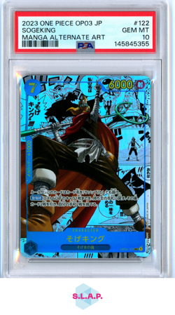 SOGEKING MANGA ALT ART ONE PIECE JAP OP03-PILLARS OF STRENGTH 2023 122 PSA 10 - Image 1