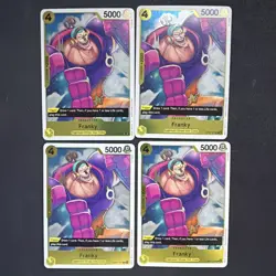 x4 One Piece TCG Franky OP07-107 500 Years in the Future English Playset - Image 1