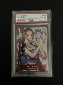 2023 One Piece Nico Robin Premium Card Collection 25th Ed #008 English PSA 10!🔥 - Image 1