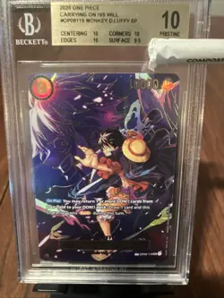One Piece Monkey D Luffy SP OP09-119 [SP OP13] Carrying On His Will BGS 10 - Image 1