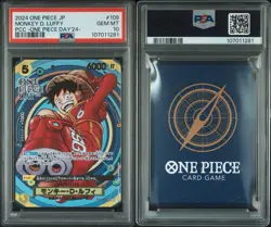 One Piece CCG Monkey D. Luffy PSA 10 OP07-109 PCC OP Day 24 Promo Japanese 2024 - Image 3