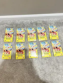 One Piece Adventure On Kami’s Island OP15-EB04 Sleeved Booster Pack 10 Pack Lot - Image 1