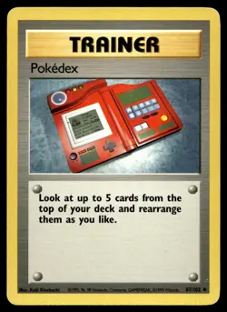 Pokedex 87/102 Pokemon Card Base Set Uncommon Trainer Lightly Played CE - Image 1