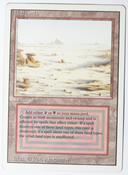 Badlands Magic Card Dual Land Revised MTG Reserved List - Image 1