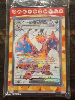 2023 POKEMON CHARIZARD EX BLACK STAR PROMO #56 WITH MAGNETIC CARD STAND & 2 More - Image 2