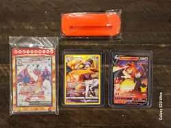 2023 POKEMON CHARIZARD EX BLACK STAR PROMO #56 WITH MAGNETIC CARD STAND & 2 More - Image 3