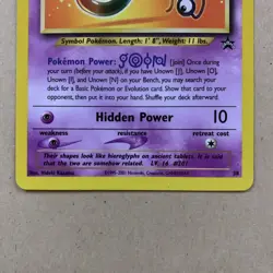 Black Star Promo Unown [J] 38 WOTC Pokemon Card - MP - Image 3