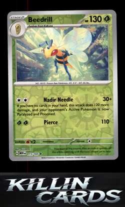 Reverse Holofoil Beedrill 015/165 Rare SV: Scarlet & Violet 151 Pokemon Card NM - Image 1