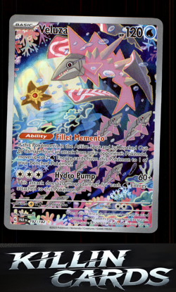 Veluza - 192/182 192/182 Pokemon Illustration Rare SV04: Paradox Rift Card NM - Image 1
