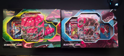 Pokemon TCG Venusaur & Blastoise VMAX Battle Boxes 8 Booster Packs 2 Box Bundle - Image 1