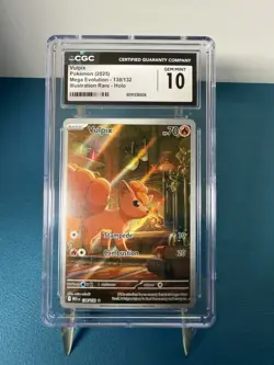 Pokemon TCG Vulpix Illustration Rare Card #138/132 Mega Evolutions CGC 10 - Image 1