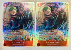 2x Roronoa Zoro EB04-007 SR Super Rare One Piece English Kami's Island NM/M Card - Image 1
