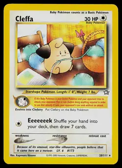 Pokemon Card - Cleffa Neo Genesis 20/111 Rare - Image 1