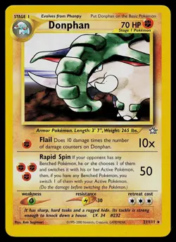 Pokemon Card - Donphan Neo Genesis 21/111 Rare - Image 1