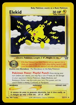 Pokemon Card - Elekid Neo Genesis 22/111 Rare - Image 1